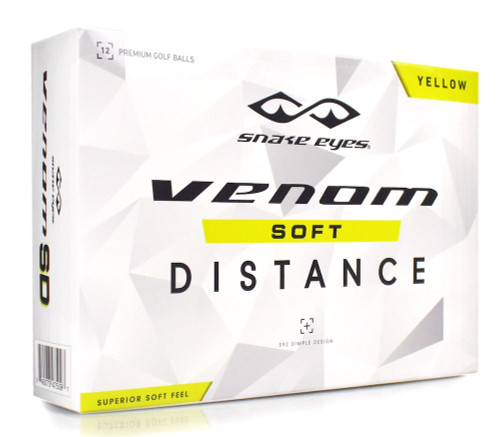 Soft Distance Venom Golf Balls 1-Dozen Yellow