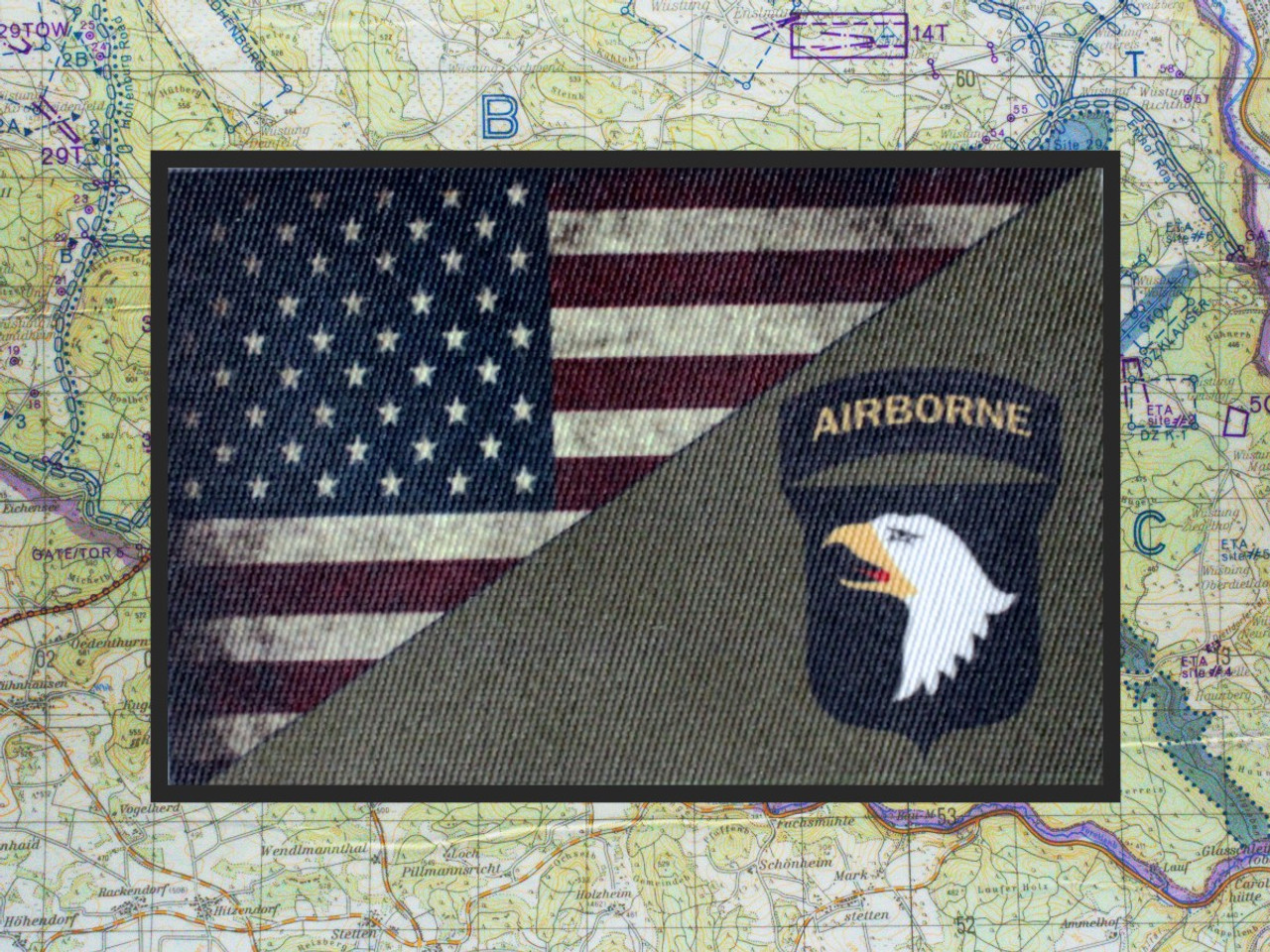 101st Airborne Division Usa Flag Morale Patch