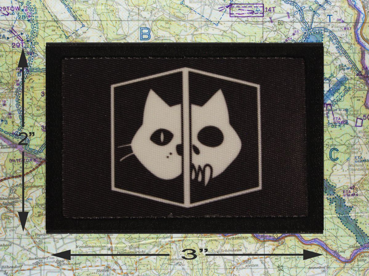  Tactical Patches with Velcro, with Reflective Fun Cat