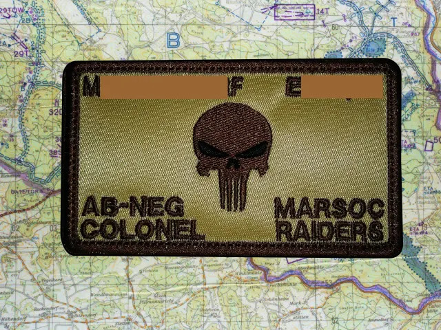 Identification Patch/Tag with Fastener For USMC Military Flak Jacket