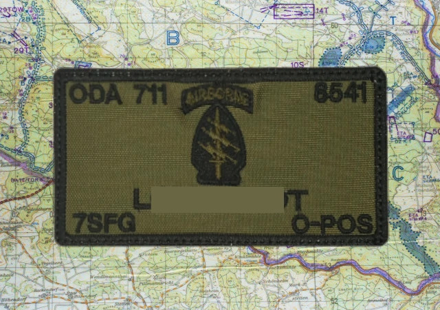 Special Forces Flak Plate Carrier Name Patch