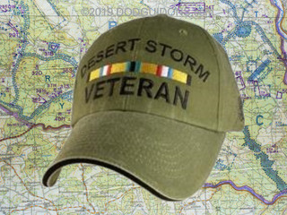 CAP-DESERT STORM VET W/2 RIBBONS(ODG)