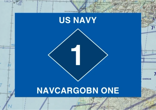 NAVCARGOBN ONE Guidon – Navy Cargo Handling Battalion ONE (NCHB-1)
