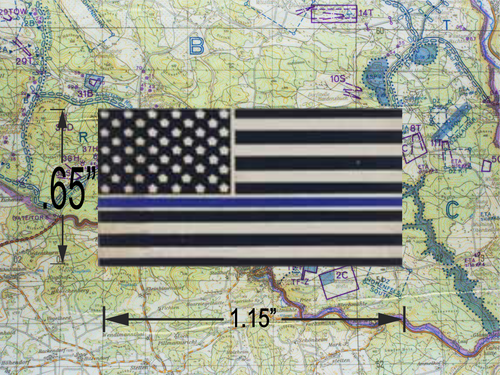 THIN BLUE LINE US Flag Pin