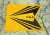 United States Space Force Guidon, Nylon Appliqued Golden Yellow Base w/ Black 20" X 27 3/4" Pole Hem with Swallowtail
