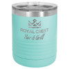 Polar Camel Ringneck 10 oz. Teal Vacuum Insulated Tumbler with Clear Lid