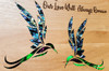8"x10" Humming Bird Bereavement Plaque - Natural Wood