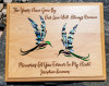 8"x10" Humming Bird Bereavement Plaque - Natural Wood