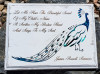9"x12" Peacock Bereavement Plaque - Distressed White