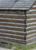 S Scale - Split Log Siding 12" X 6" X 1/16"  Basswood Sheet