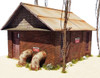 HO Scale - Brick Pumping Station Kit