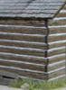 HO Scale - Split Log Siding 12" X 6" X 1/16"  Basswood Sheet