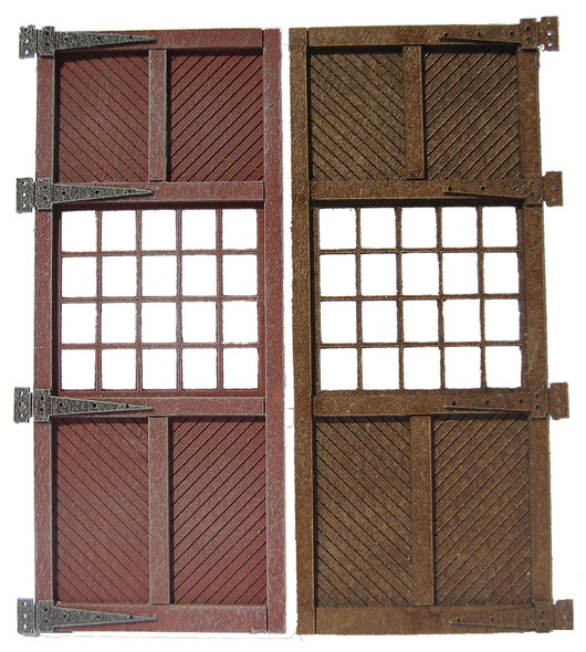 HO Scale - 15' Narrow Gauge Engine House Doors w/Hinges