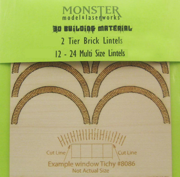HO Scale - 2 Tier Brick Lintels
