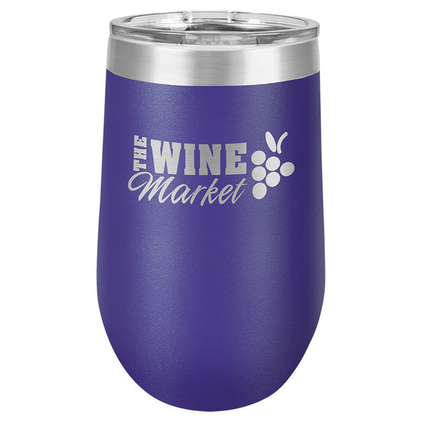 Polar Camel 16 oz. Purple Vacuum Insulated Stemless Tumbler with Lid