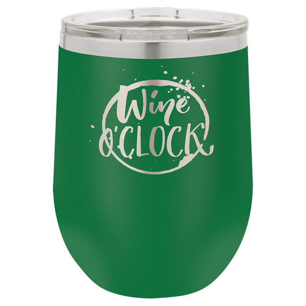 Polar Camel 12 oz. Green Vacuum Insulated Stemless Wine Tumbler w/Lid