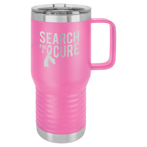 Polar Camel 20 oz. Pink Vacuum Insulated Travel Mug with Slider Lid