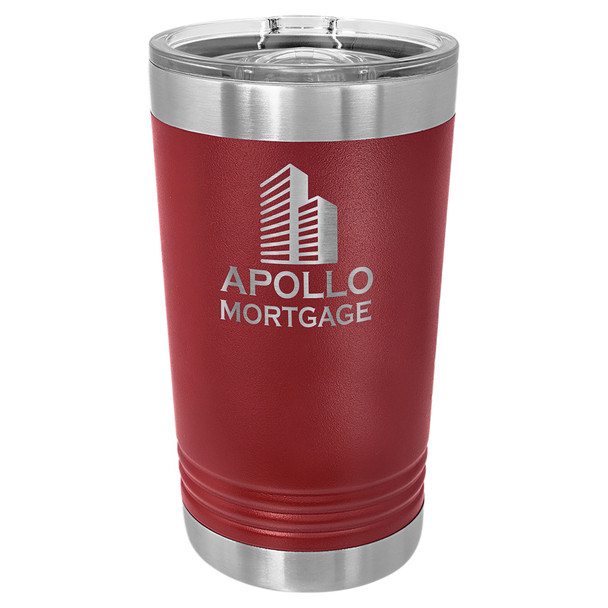 Maroon 16 oz. Polar Camel Pint with Slider Lid