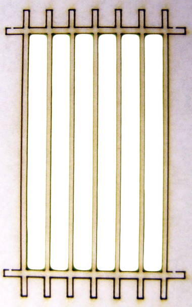 HO Scale - Security Bars Set 5, Overall Size .71 x .95