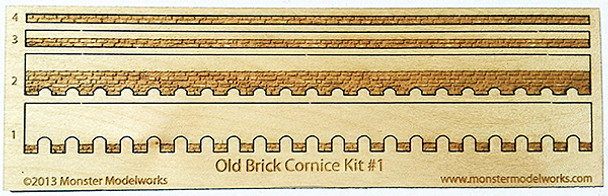 O Scale - Old Brick Cornice Kit #1