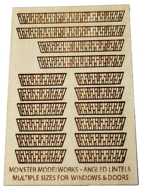 HO Scale - Angled Brick Lintels