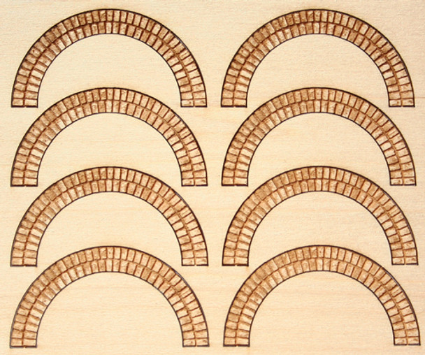 HO Scale - .74 Diameter Arched Brick Lintels