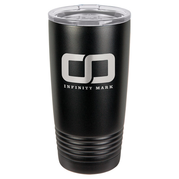 Polar Camel 20 oz. Black Ringneck Vacuum Insulated Tumbler w/Lid, no Silver Ring