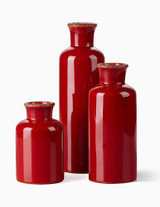 Red Vase Set