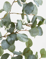 Faux Silver Dollar Green Leaves Stem