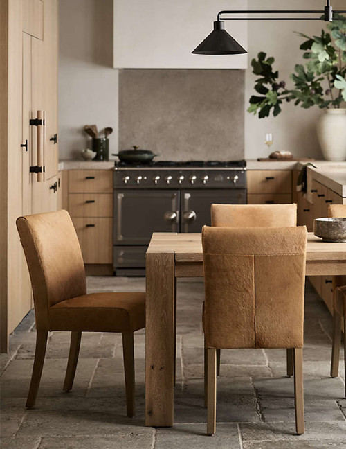 Light Brown Hair on Hide Dining Chair