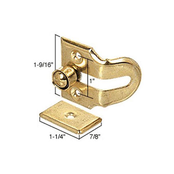 Double Hung Window Vent Lock, Brass 2 pack Window Parts World