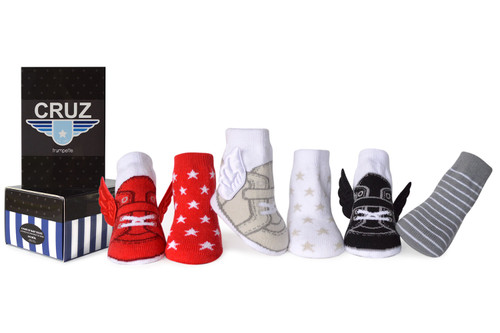 Trumpette Cruz Socks, 0 -12 Months, 6 Pack