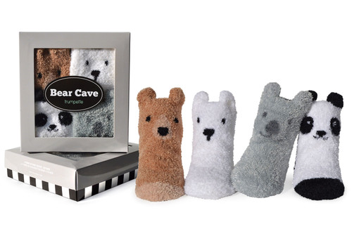 Trumpette Bear Cave Socks, 0 - 12 Months, 4 Pack