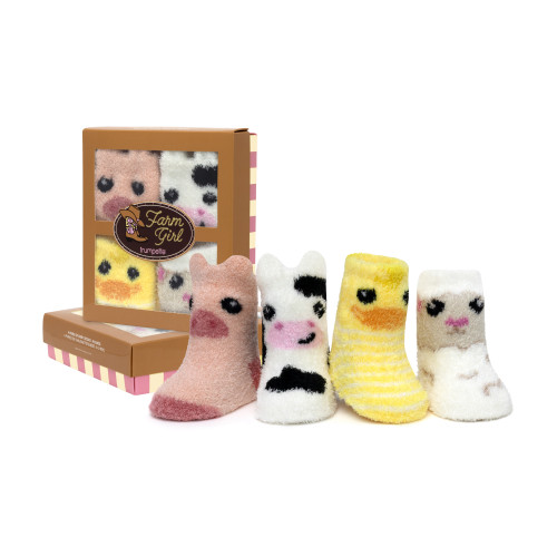 Farm Girl 4 Packs Infant Socks in gift box