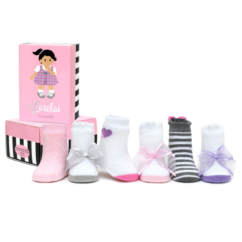 Lorelai 6 Packs Infant Socks in giftset box