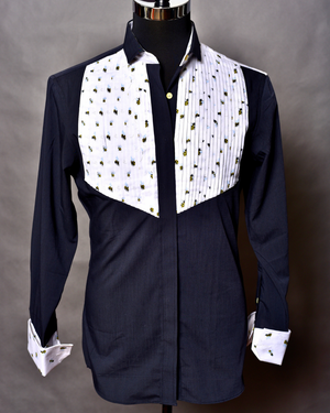 Bumblebee Button-Down Tuxedo Shirt
