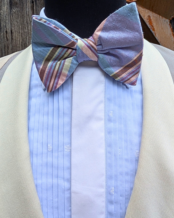 Orchid - silver grey tuxedo jacket with ivory contrast