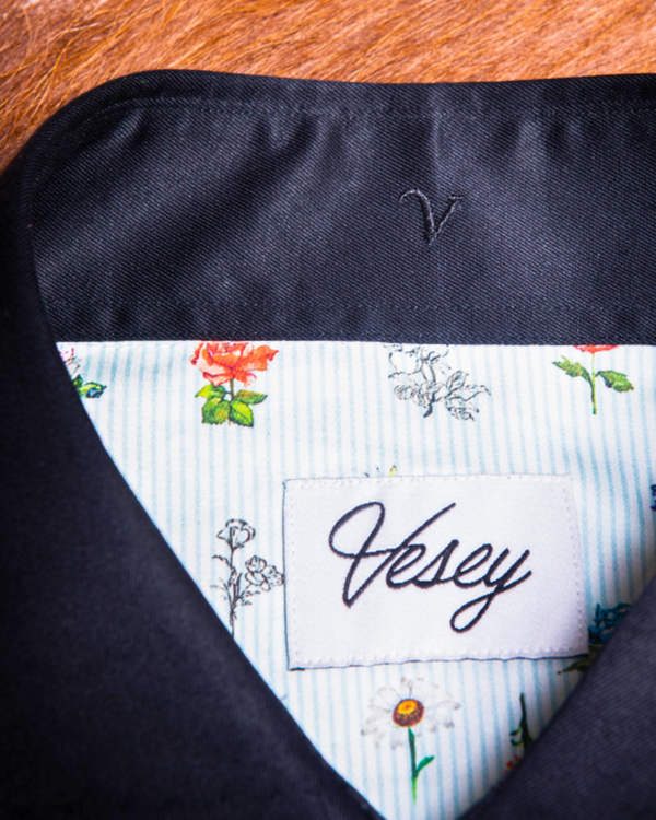 Flower Power Button-Down Tuxedo Shirt