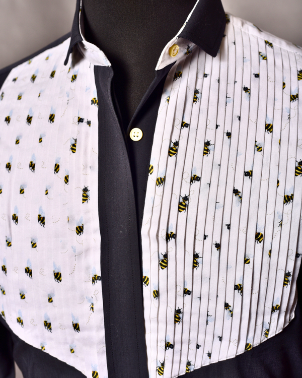 Bumblebee Button-Down Tuxedo Shirt
