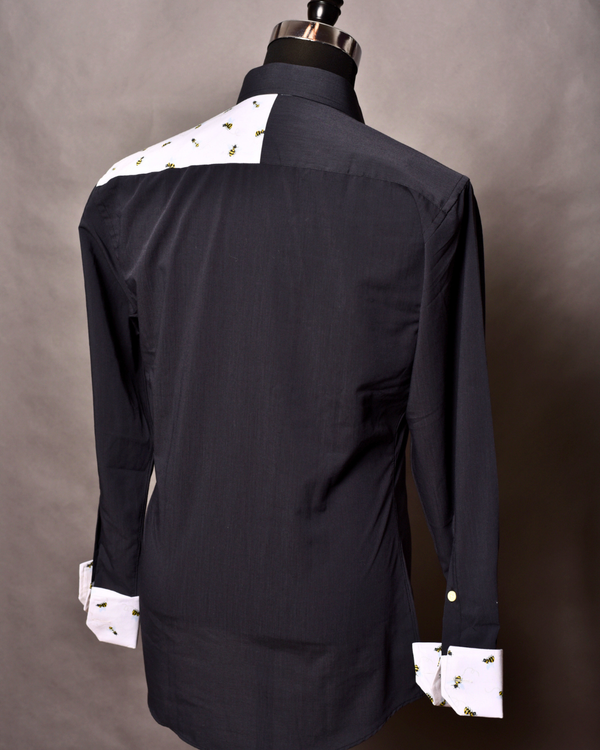 Bumblebee Button-Down Tuxedo Shirt