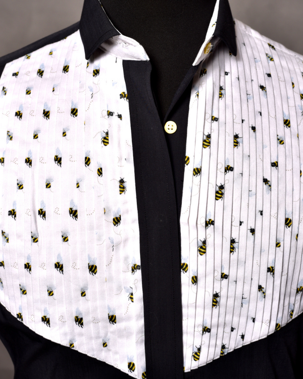 Bumblebee Button-Down Tuxedo Shirt