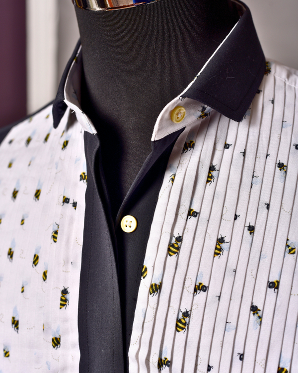 Bumblebee Button-Down Tuxedo Shirt