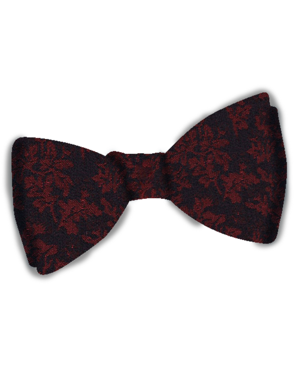 Red Floral Jacquard Bow Tie