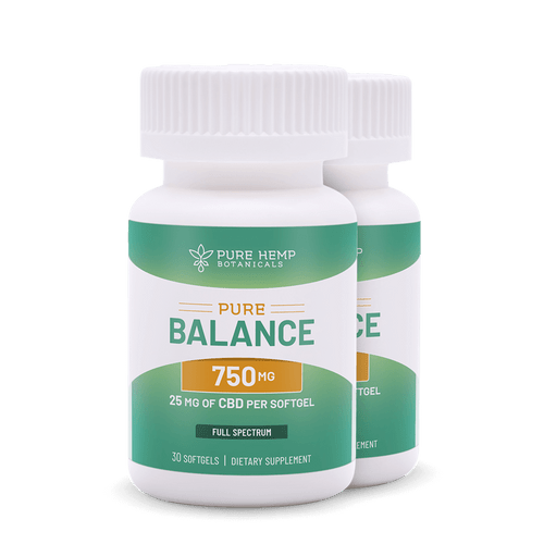 750mg Pure Balance CBD Softgels: Subscribe and Save 2 Count