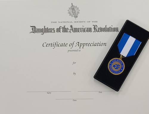 DAR Appreciation Medal/Certificate Set