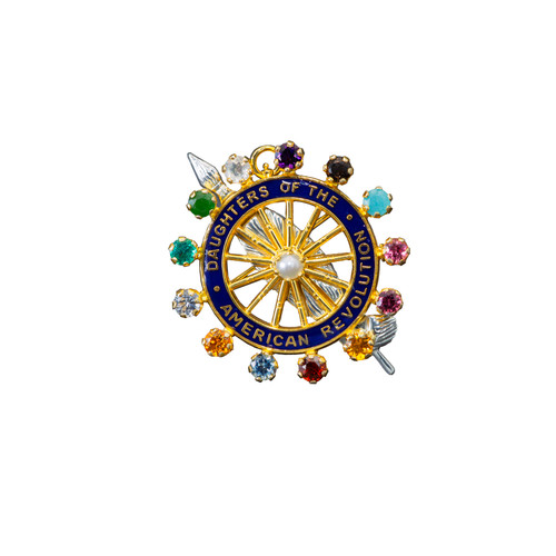 Historic Colonial Insignia with Pearl Center