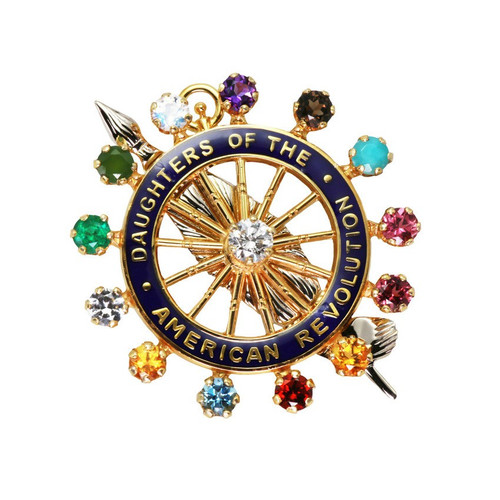 Historic Colonial Insignia w Center 1/4 Carat Diamond
