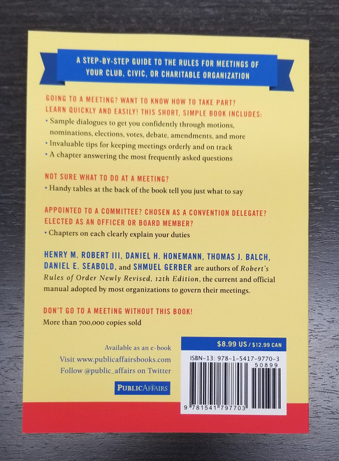 Robert's Rules of Order in Brief