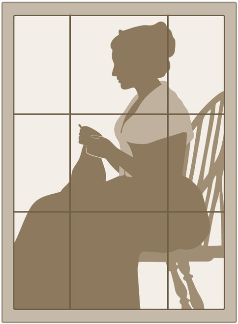 Sewing Silhouette Note Card