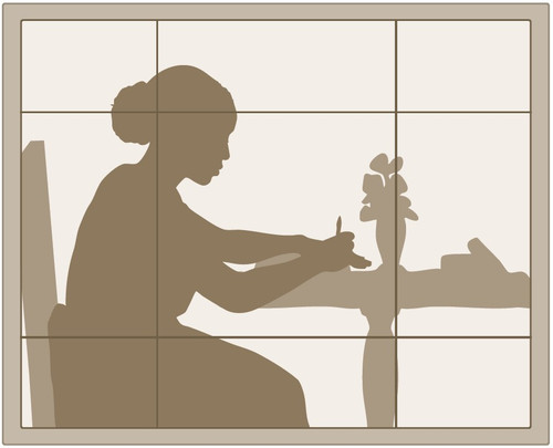 Writing Silhouette Note Card